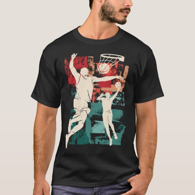 Distressed Look Basketball T Shirt (Framsida)