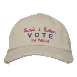 (Distressed Look) Election Gear -  Vote  Broderad Keps