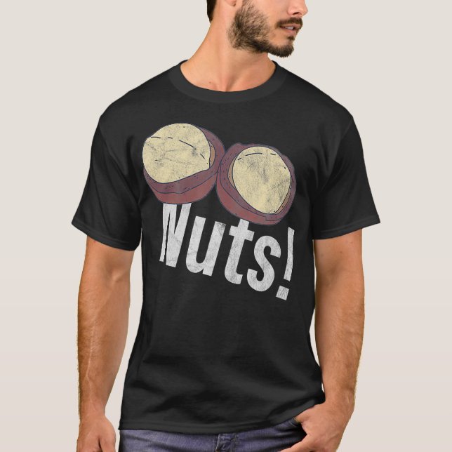 Distressed Macadamia - Hard Shell - Nutritionist F T Shirt (Framsida)