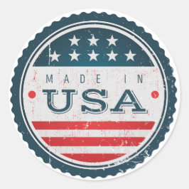 Distressed Made in USA-dekal Runt Klistermärke