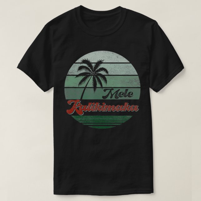 Distressed Mele Kalikimaka Sunset Hawaiian Christm T Shirt (Design framsida)