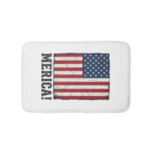Distressed Merica Flag Patriotisk Vektor T-Shirt D Badrumsmatta