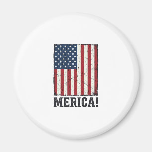 Distressed Merica Flag Patriotisk Vektor T-Shirt D Magnet
