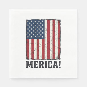 Distressed Merica Flag Patriotisk Vektor T-Shirt D Pappersservett