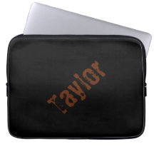 Distressed Name Tablet Case (Black & Rust)