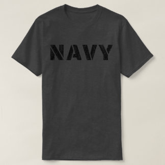 Distressed Navy T Shirt
