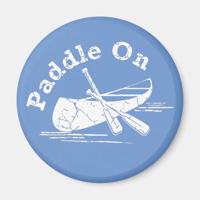 Distressed Paddle On Design - Magnet på svenska (Framsidan)