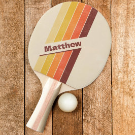 Distressed Retro Randig Mörk med Namn Pingisracket