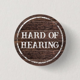 Distressed Rustic Brown Wood Hard of Hearing Knapp