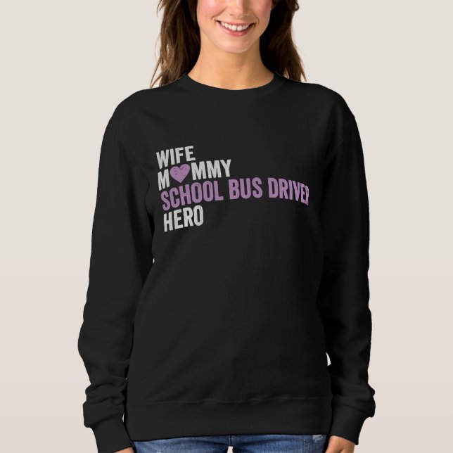 Distressed School Bus Driver  Wife Mommy School Bu T Shirt (Framsida)