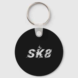 Distressed Sk8 Skate Skater Kids Boys Girls Skateb Nyckelring