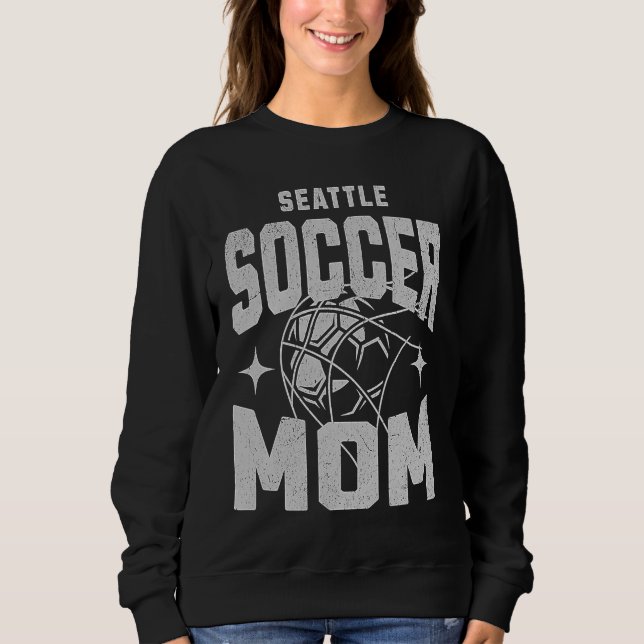Distressed Soccer Mom Seattle Washington T Shirt (Framsida)