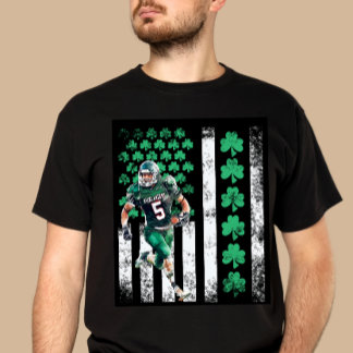 Distressed St. Patrick’s Day Football T- shirt  T