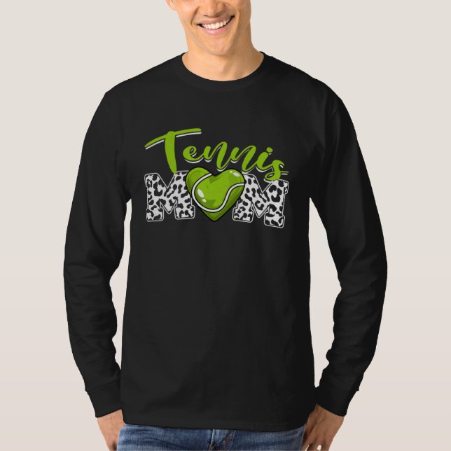 Distressed Tennis Heart Tennis Mom Mother s Day T Shirt (Framsida)