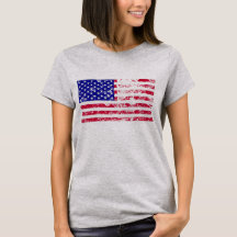 Distressed USA Flag Skjorta - Retro Vintage Amerik