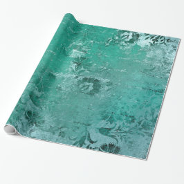 Distressed Vintage Blommig Damask Presentpapper