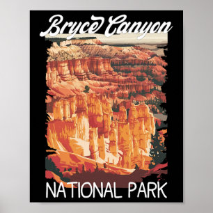 Distressed Vintage Bryce Canyon 2025 Nationalpark Poster