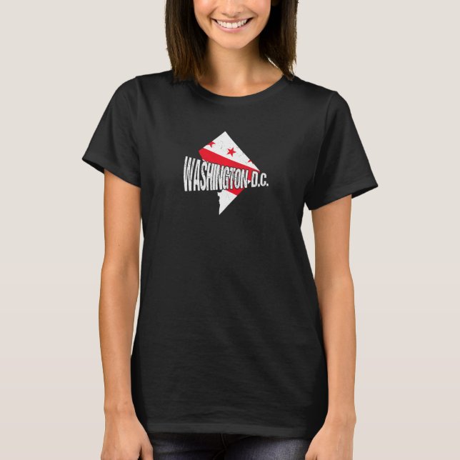 Distressed Washington D C T Shirt (Framsida)