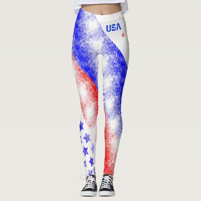 DISTRESSEED STARS OCH STRIPES USA LEGGINGS (Framsida)