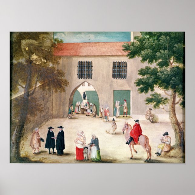 Distribuera Alms till de fattiga Poster (Framsidan)