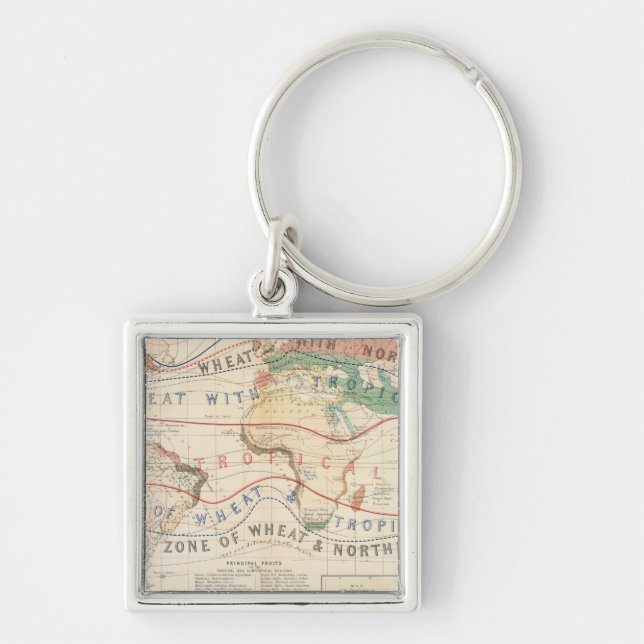 Distributionsanläggningar Fyrkantig Silverfärgad Nyckelring (Framsidan)