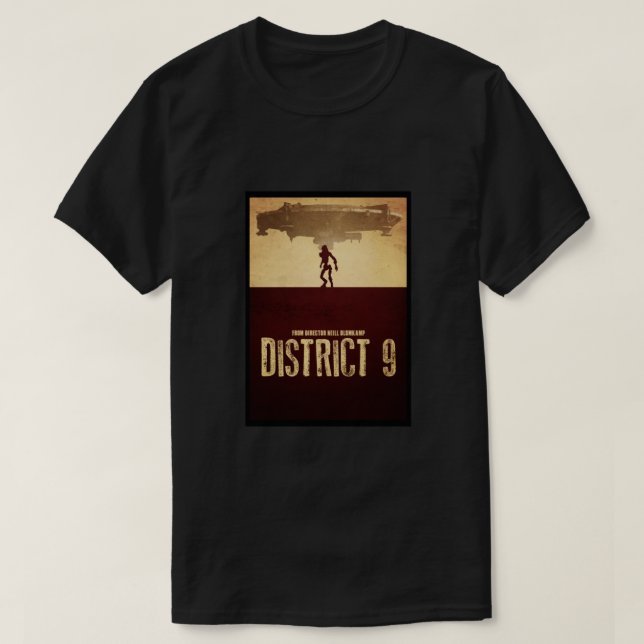 DISTRICT 9 - Minimal Silhouette-design klassisk T Shirt (Design framsida)