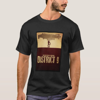 DISTRICT 9 - Minimal Silhouette-design klassisk T Shirt