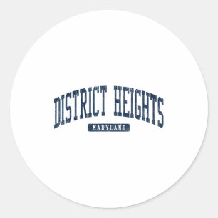 District Heights Maryland Md Högskola Universitet Runt Klistermärke