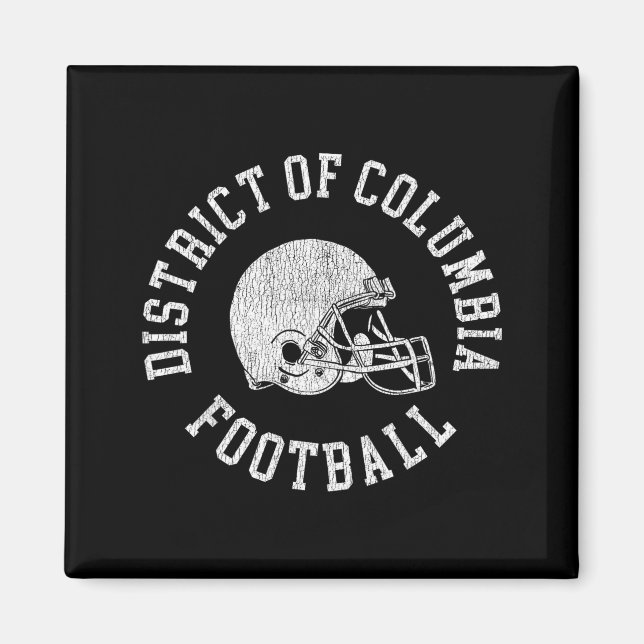 District Of Columbia Fotboll Throwback Fotboll H Magnet (Framsidan)