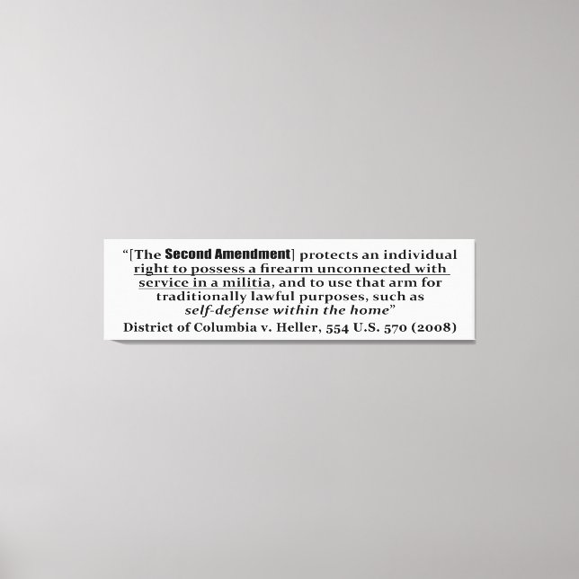 District of Columbia mot Heller, 554 U.S. 570 2008 Canvastryck (Framsida)
