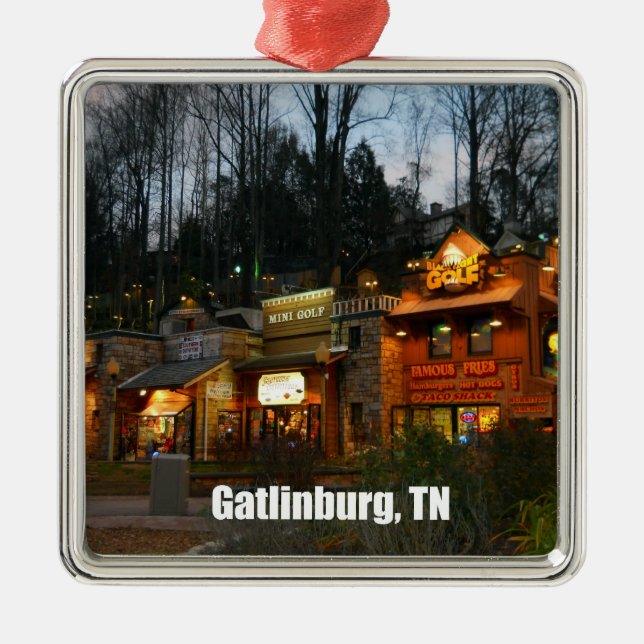 Distrikt Gatlinburg, Tennessee Julgransprydnad Metall (Framsidan)