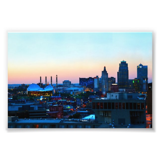 Distrikt Kansas City i Sunset Fototryck (Framsidan)