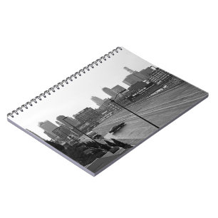 Distrikt Kansas City, Missouri Black & White Photo Anteckningsbok Med Spiral