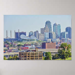 Distrikt Kansas City, Missouri, Skyline Poster