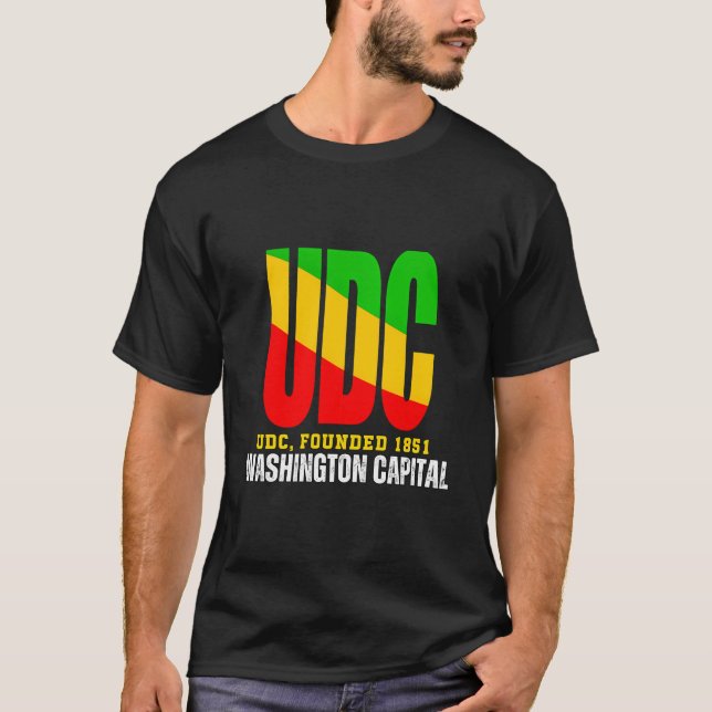 Distriktet Columbia Udc Souvenir Hbc Urban Design T Shirt (Framsida)