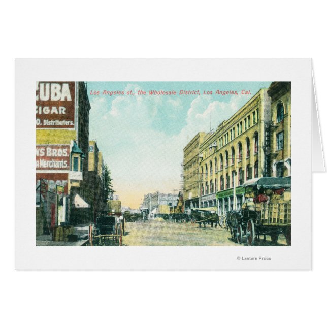 Distriktet Los Angeles Street Hälsningskort (Framsidan Horizontal)