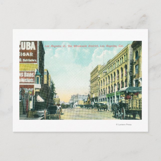 Distriktet Los Angeles Street Vykort (Framsida)