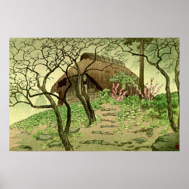 Distriktet Suenaga i Rain Kasamatsu Shiro 1939 Poster (Framsidan)