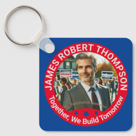 Distriktsövervakare Val av Kampanj Photo Nyckelring