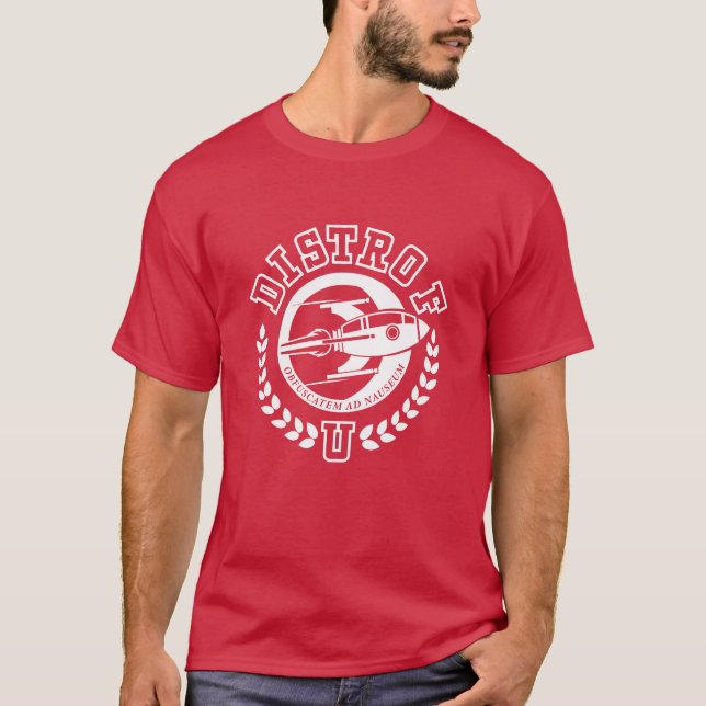 Distro Foxtrot University vit design T-Shirt (Framsida)