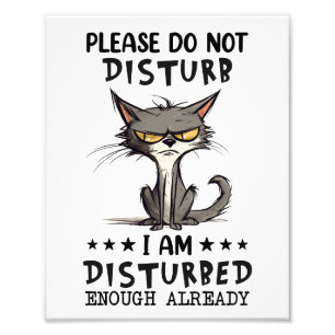 Disturb Cat Sarcasm Funny Fototryck