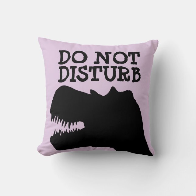DISTURB DINOSAUR FUNNY PILLOES KUDDE (Framsida)