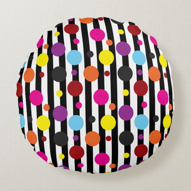 Dit och Rand Rund Kudde (Framsidan)