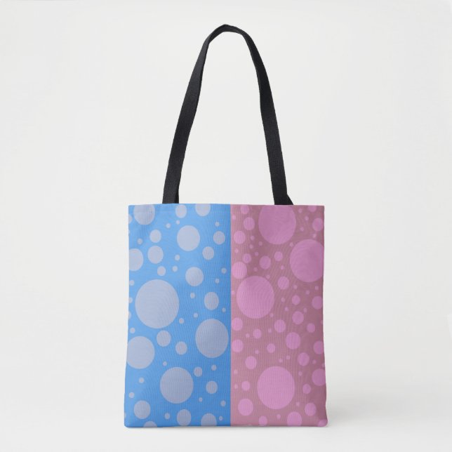 Dit Rosa Blue Anpassningsbar All-over-Print Tote B Tygkasse (Framsida)