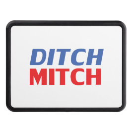 Ditch Mitch röd, blå, modern typografi lustigt Dragkroksskydd