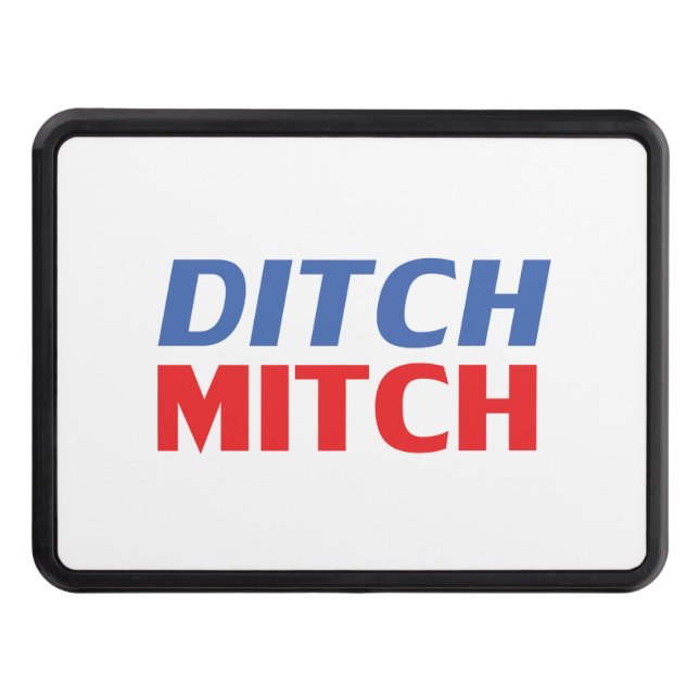 Ditch Mitch röd, blå, modern typografi lustigt Dragkroksskydd (Framsidan)