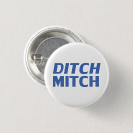 Ditch Mitch, vit, modern typografi lustigt Knapp