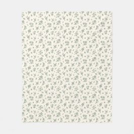 Ditsy Blommig Dämpad Neutral Cottagecore Beige Sal Fleecefilt