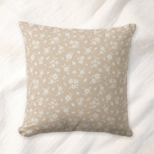 Ditsy Blommig Matt Neutral Mjuk Ljus Tan Taupe