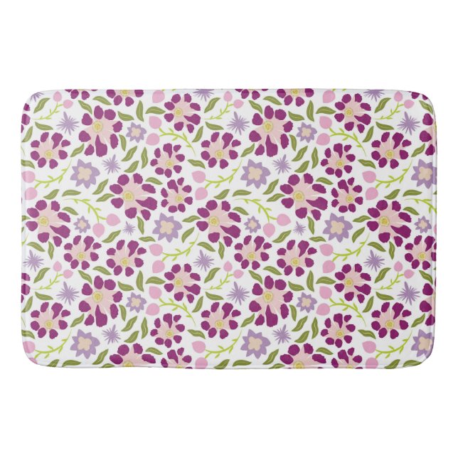 Ditsy blommigt badrumsmatta (Framsidan)